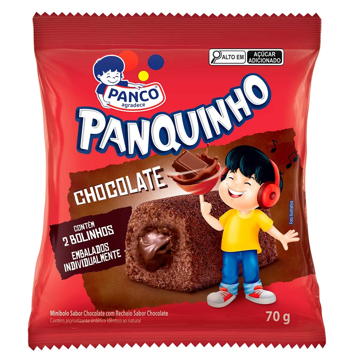 imagem de MINIBOLO PANQUINHO 70G CHOCOLATE RECH