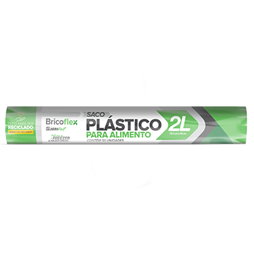 imagem de SACO PLAS P/ALIMENTOS BRICOFLEX 2L C/50 19CMX29CM