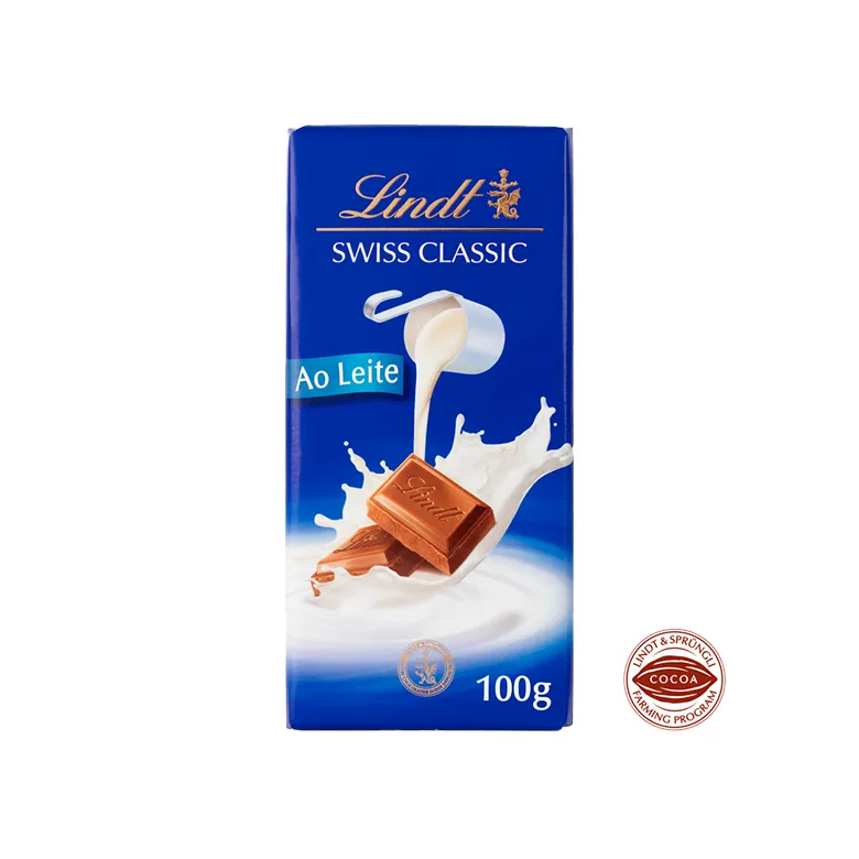 imagem de CHOC LINDT SWISS CLASSIC 100G AO LEITE