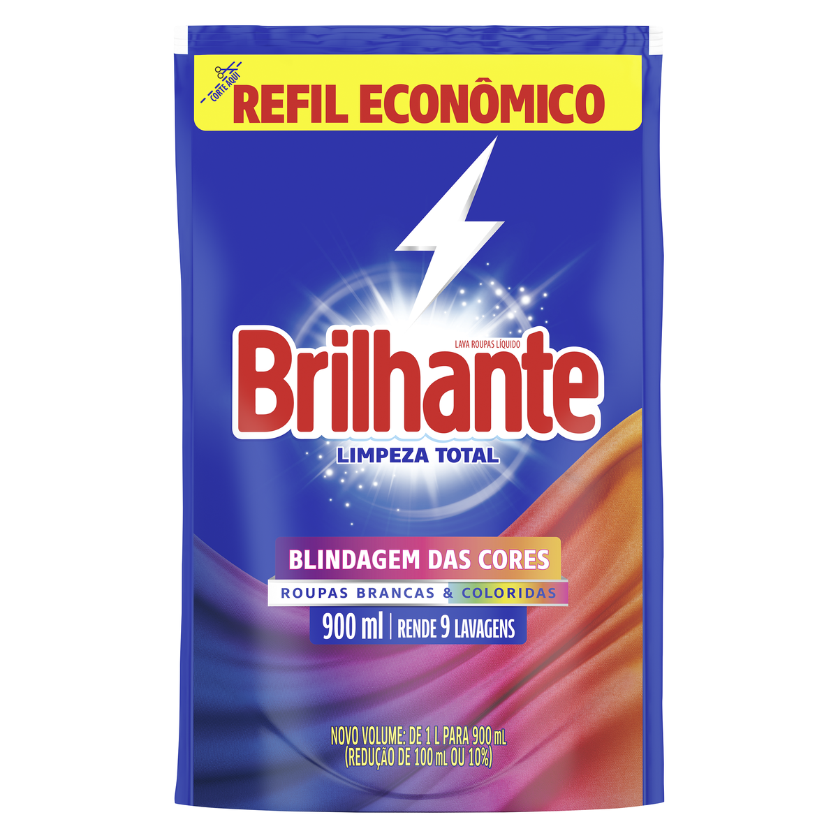 imagem de SABAO LIQ BRILHANTE 900ML LIMP TOTAL SACHE