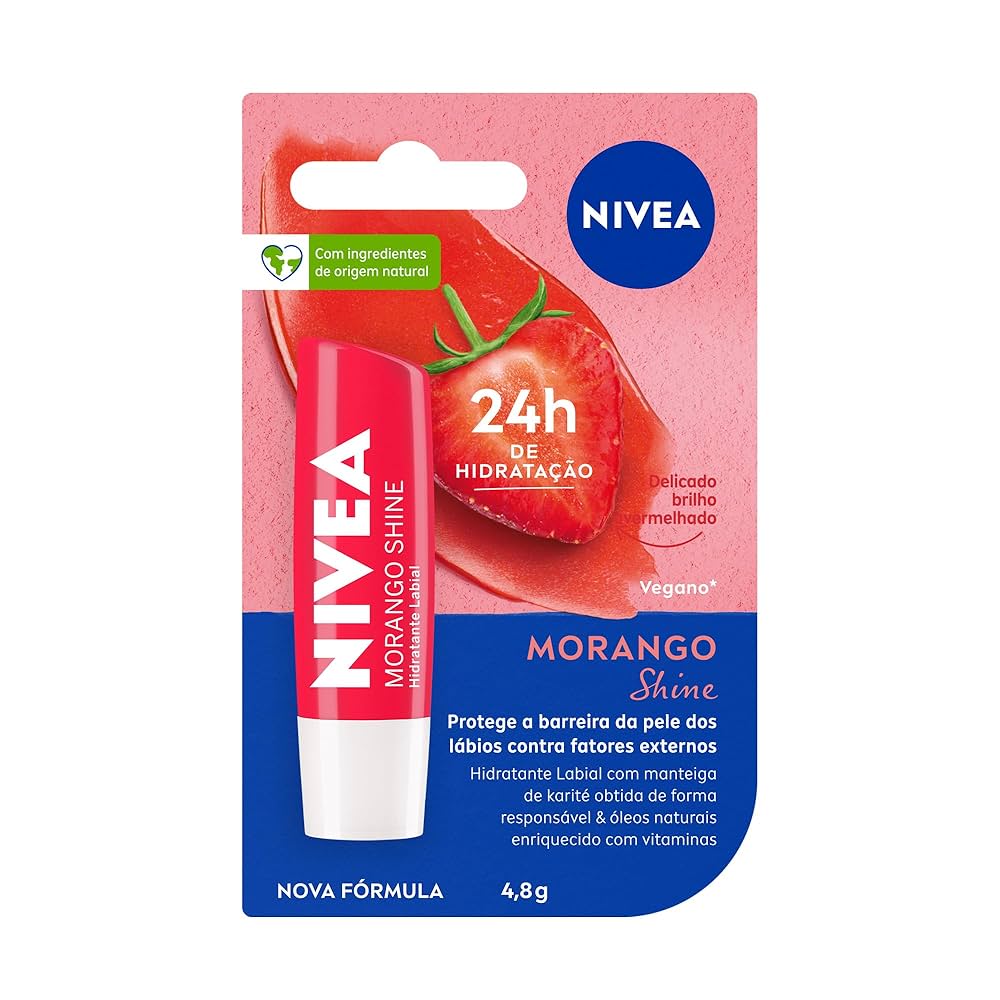 imagem de PROT LABIAL NIVEA 4,8G MORANGO SHINE