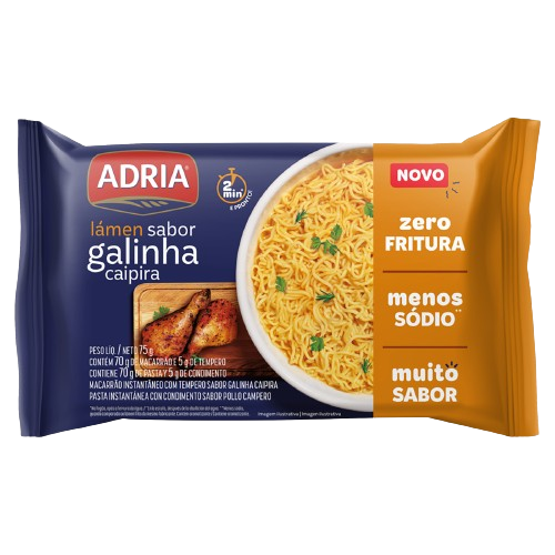 imagem de MAC INST LAMEN ADRIA 75G GALINHA CAIPIRA