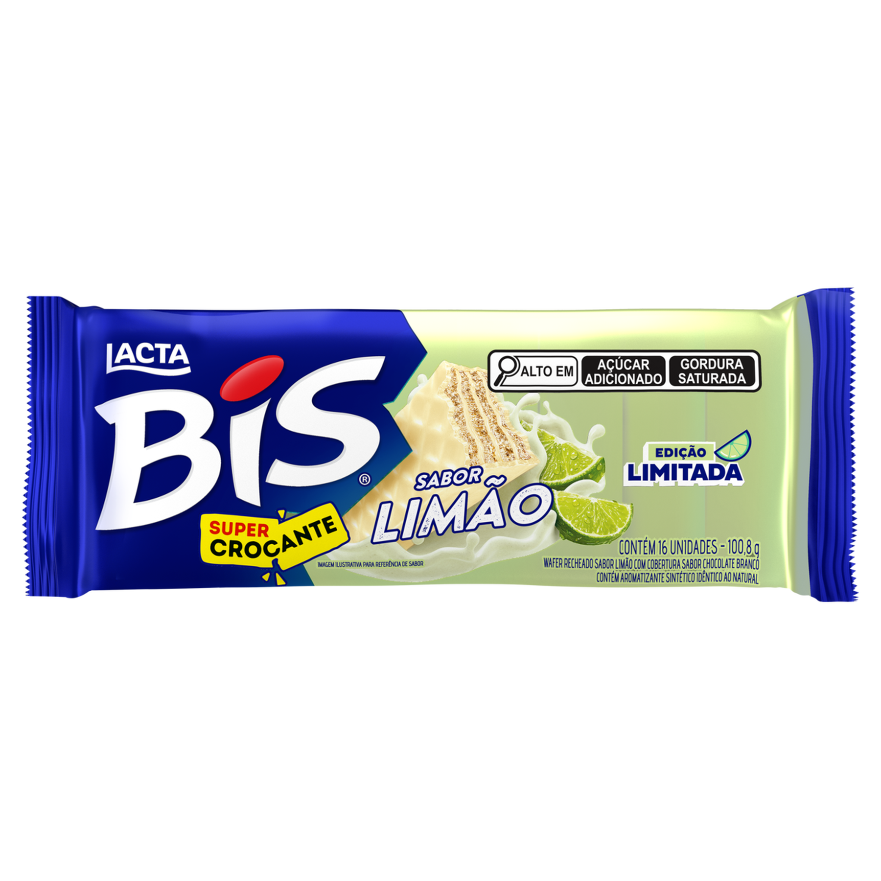 imagem de CHOC LACTA BIS LIMAO 100,8G C/16UN
