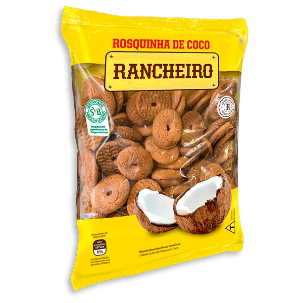 imagem de ROSQUINHA RANCHEIRO 500G COCO ZERO LACTOSE