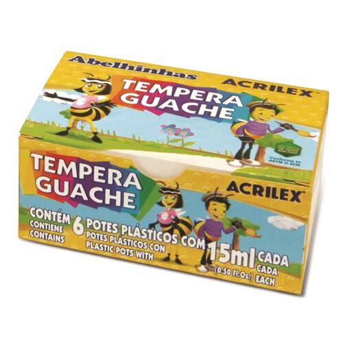 imagem de TINTA GUACHE ACRILEX 6UN C/15ML