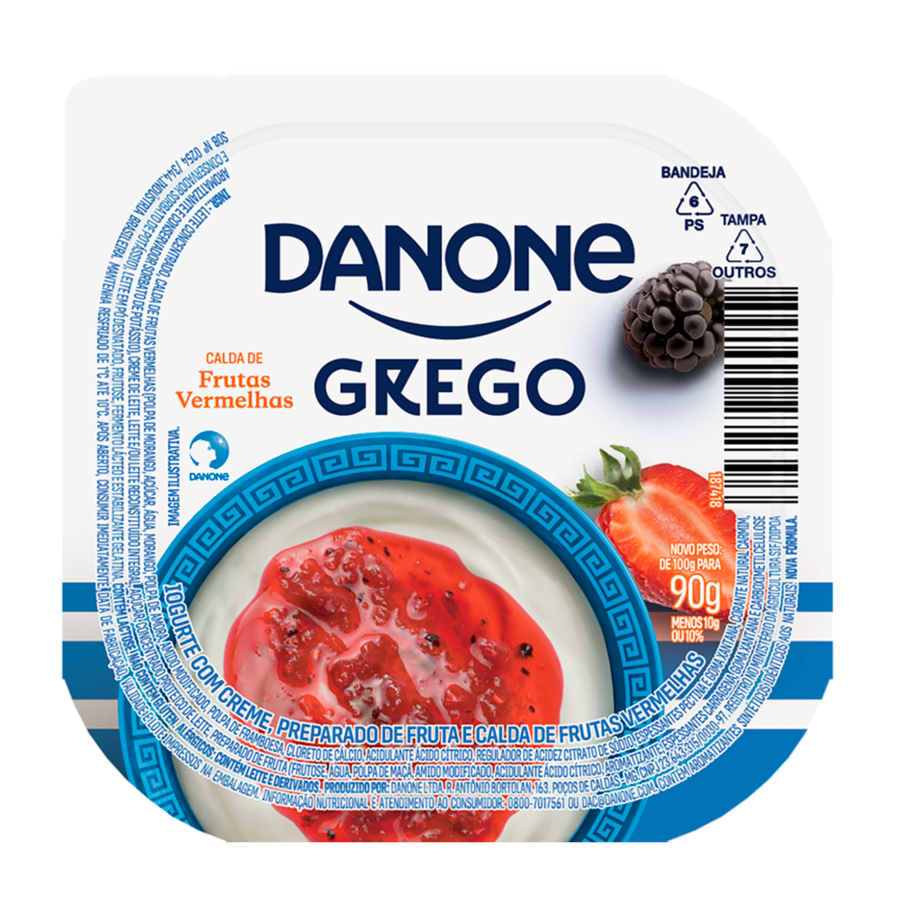 imagem de IOG DANONE GREGO 90G FRUTAS VERMELHAS