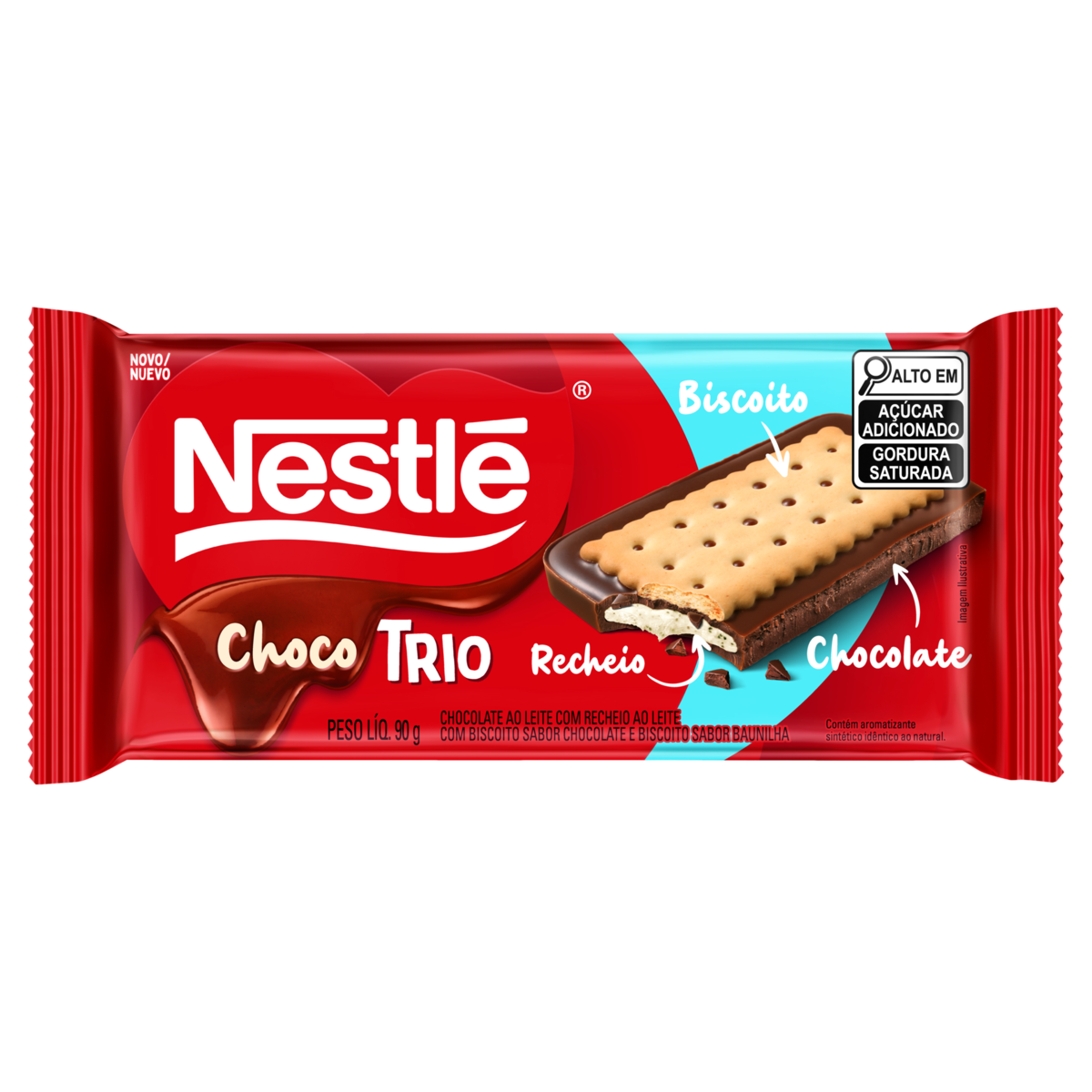imagem de CHOCOBISCUIT NESTLE LEITE 90G