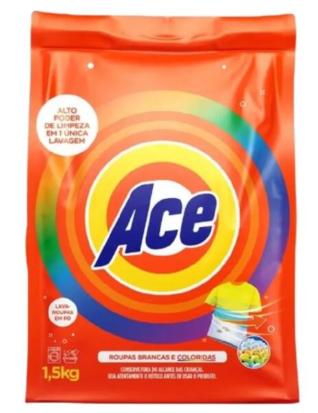 imagem de SABAO PO ACE 1,5KG BRANCO/COLORIDO SACHE
