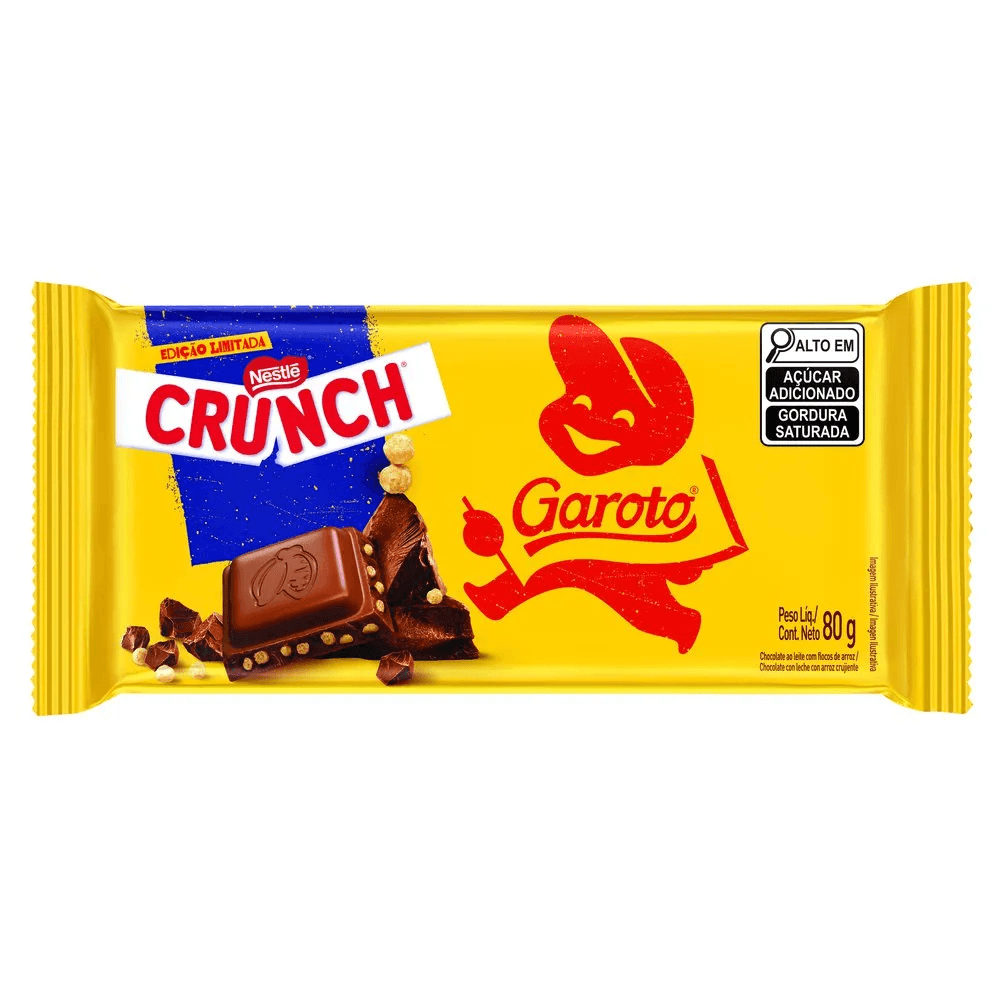 imagem de CHOC BARRA GAROTO 80G CRUNCH