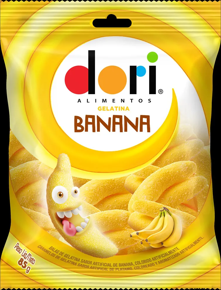 imagem de BALA DORI GELATINA 60G BANANA