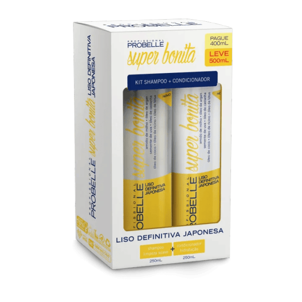 imagem de KIT SUPER BONITA SH 250ML+COND 250ML LISO BRILHO E