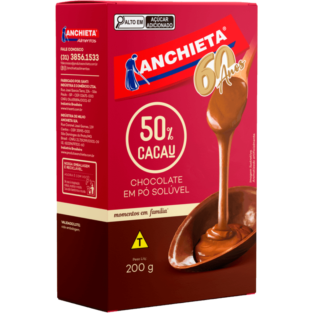 imagem de CHOC EM PO SOLUVEL 50% CACAU ANCHIETA 200G