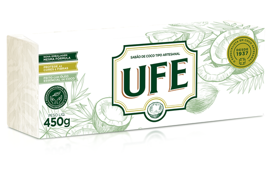 imagem de SABAO BARRA UFE COCO C/5 450G / 90G CADA