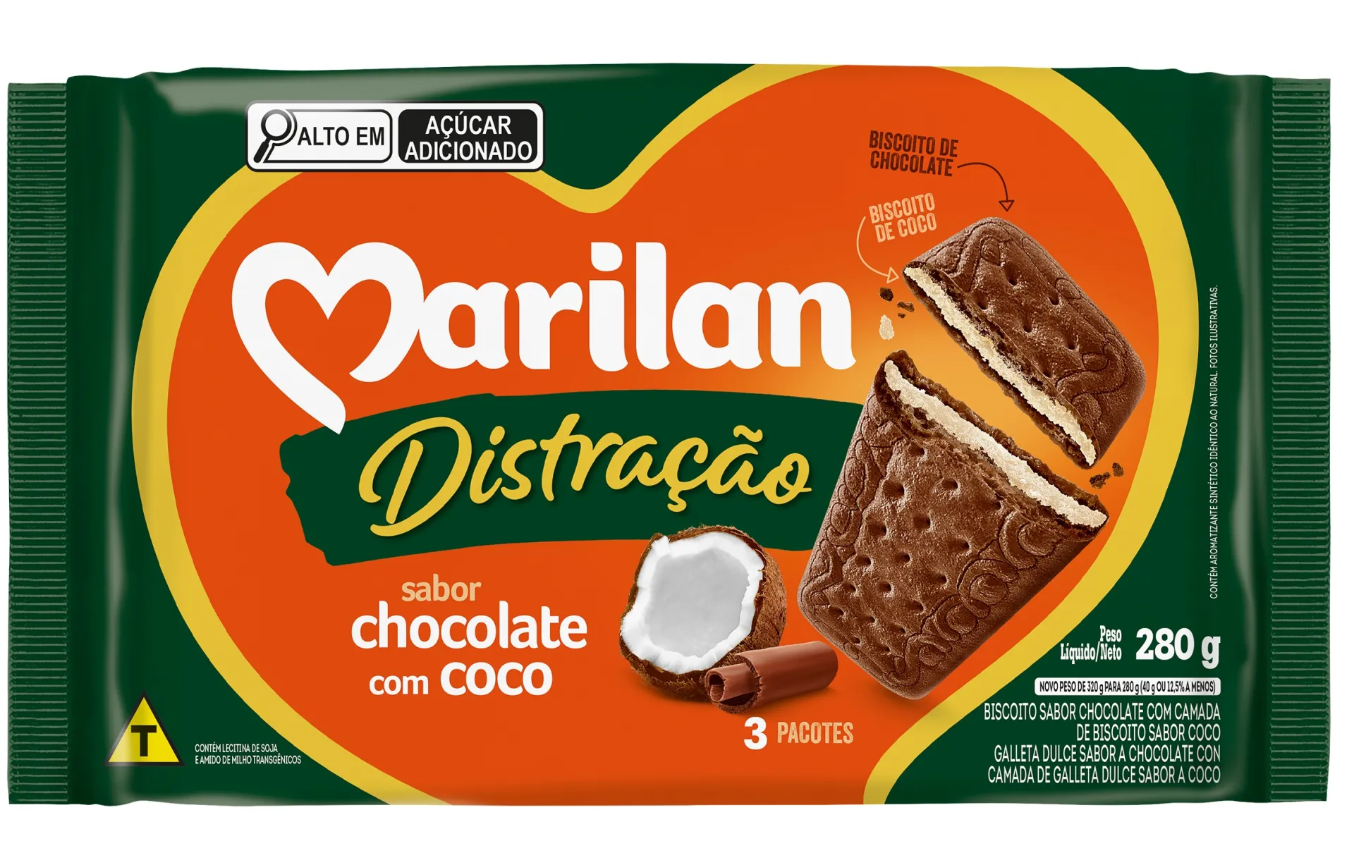 imagem de BISC MARILAN 280G DISTRACAO CHOC C/ COCO