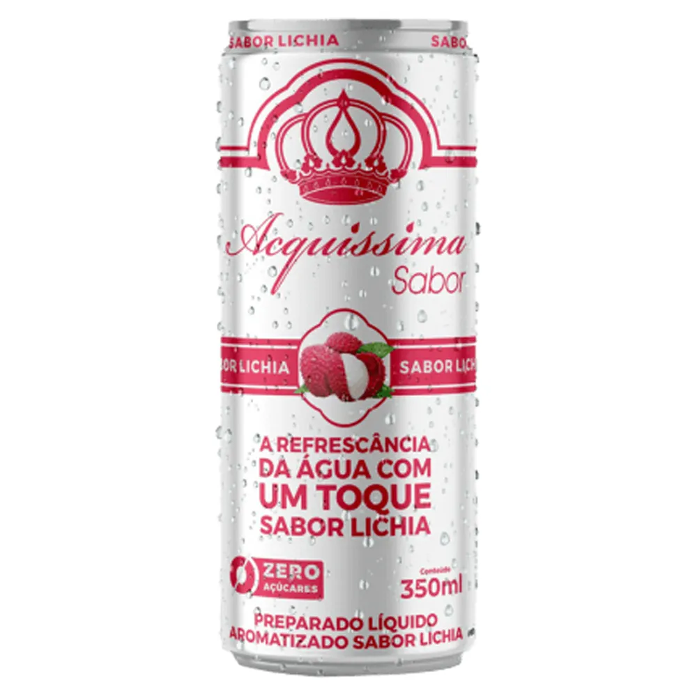 imagem de AGUA SABORIZADA ACQUISSIMA 350ML LICHIA LATA