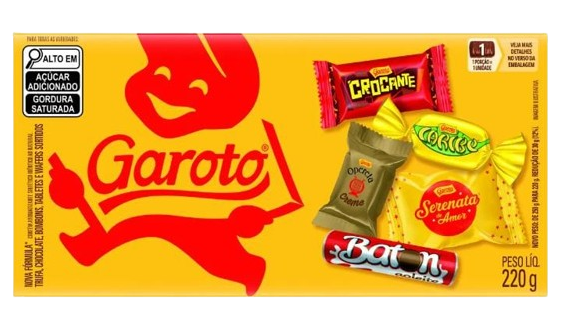 imagem de BOMBOM GAROTO 220G SORTIDOS
