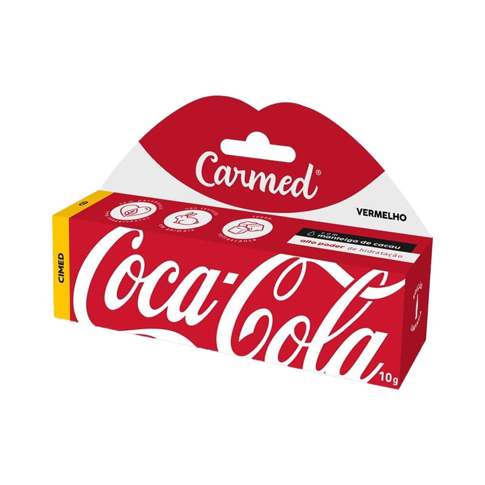 imagem de HIDR LABIAL CARMED 10G COCA COLA VERMELHO