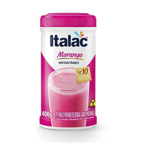 imagem de PREPARO PO ITALAC 400G MORANGO POTE