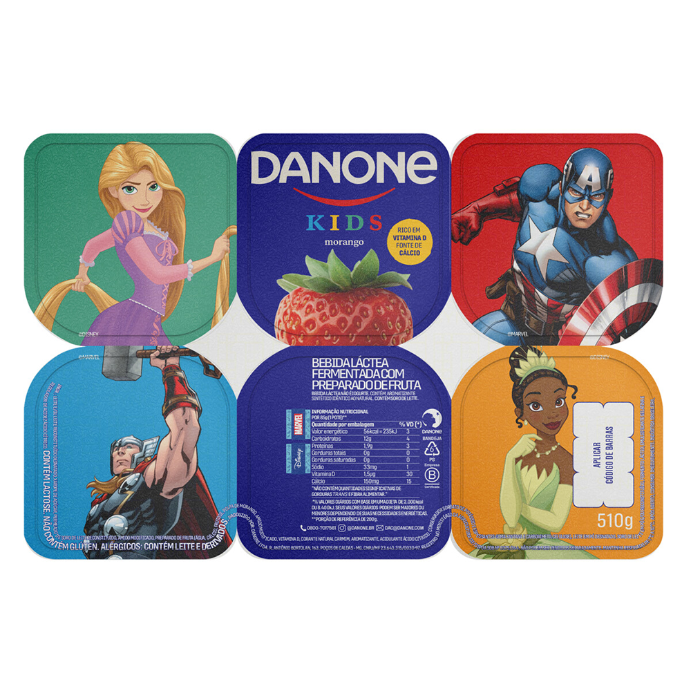 imagem de POLPA DANONE KIDS MORANGO 510G