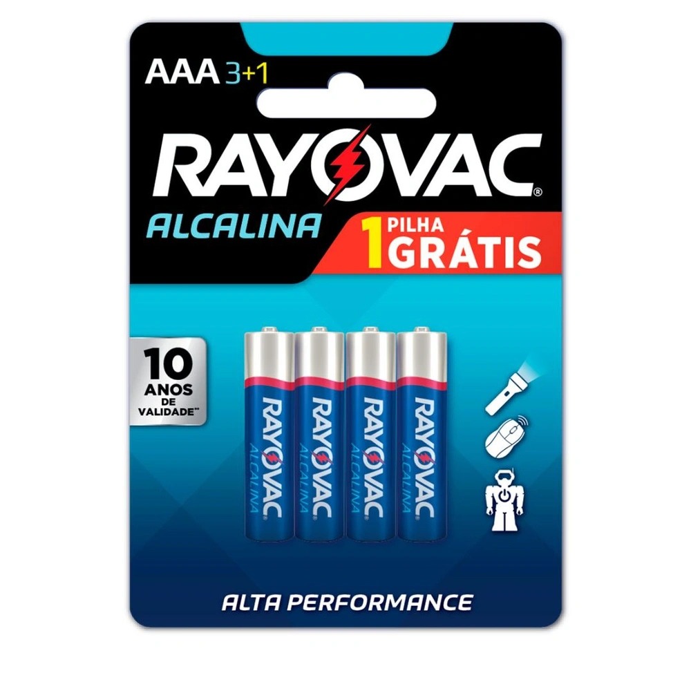 imagem de PILHA RAYOVAC PALITO AAA LV 4 PG 3