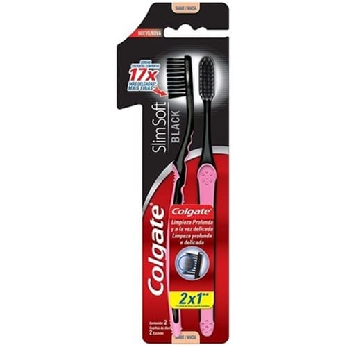 imagem de ESC DENTAL COLGATE SLIM SOFT BLACK C/2UN