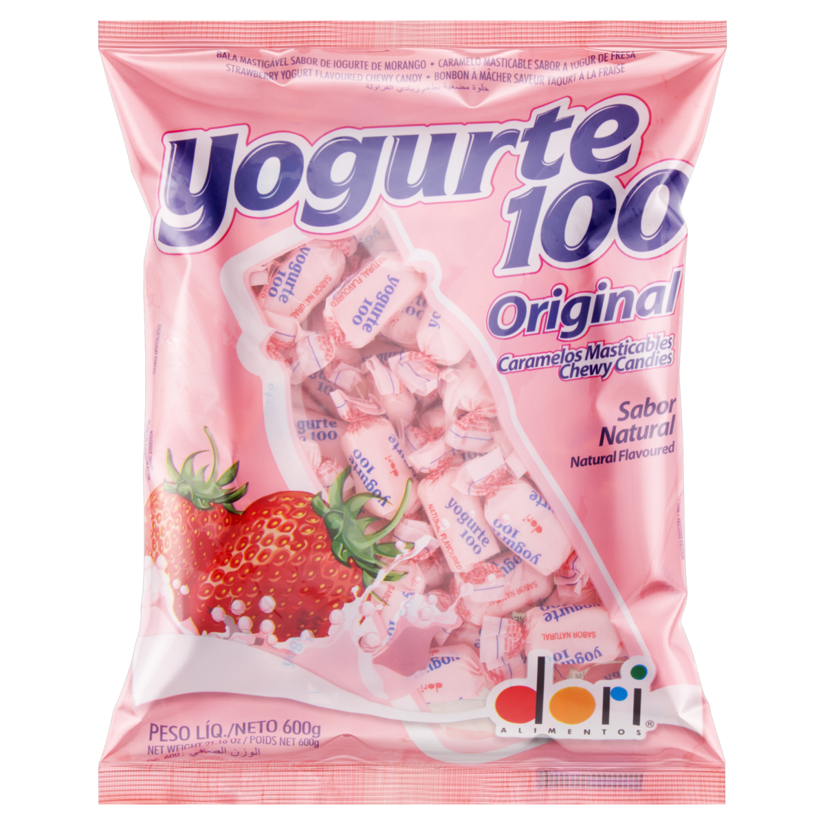 imagem de BALA YOGURTE C/100 600G ORIGINAL MORANGO