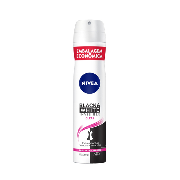 imagem de DS NIVEA AERO 200ML FEM BLACK WHITE INV CLEAR
