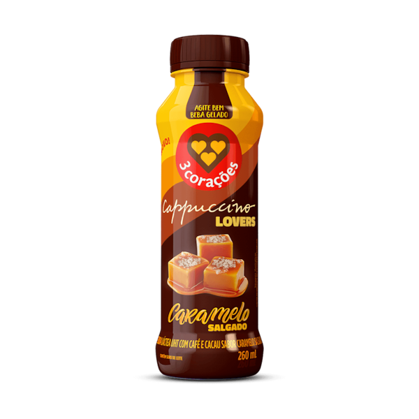 imagem de BEB LAC 3 CORACOES 260ML CAPPUCIN CARAMELO SALG