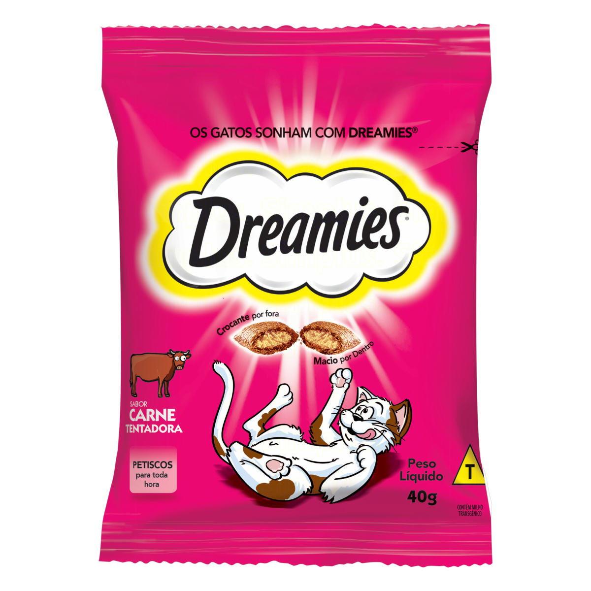 imagem de PETISCO P/ GATOS DREAMIES CARNE 40G