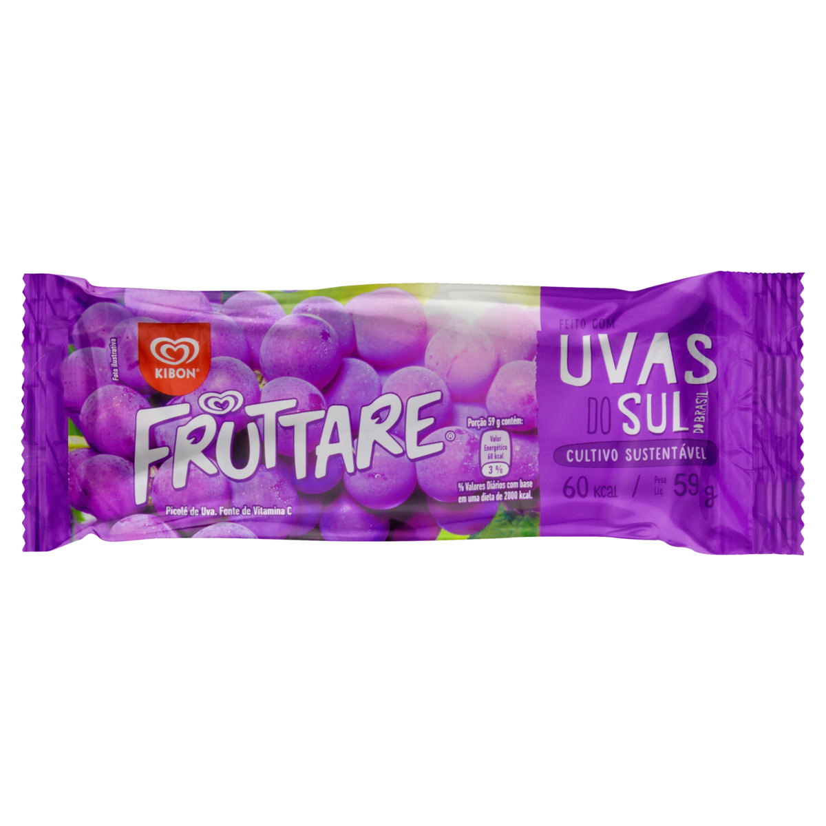 imagem de PICOLE KIBON FRUTTARE 59G UVA