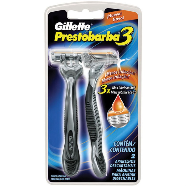 imagem de BARBEADOR GILLETTE PRESTOBARBA 3 C 2
