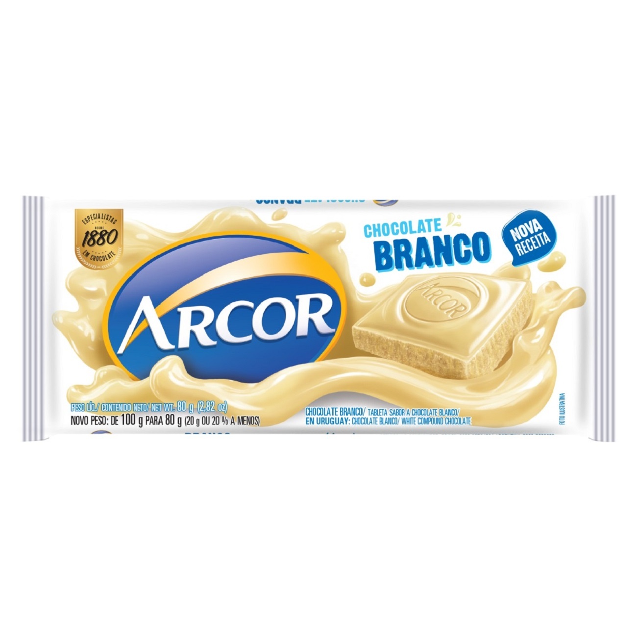 imagem de CHOC BARRA ARCOR 80G BRANCO