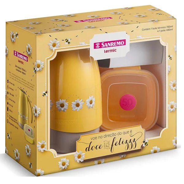 imagem de CJ BULE SANREMO 700ML+01 POTE 480ML AMARELO