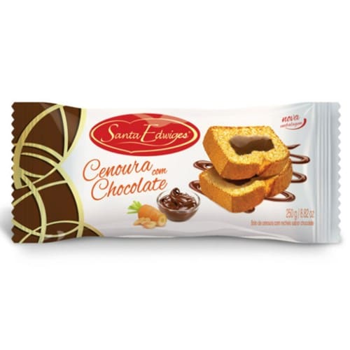 imagem de BOLO STA EDWIGES 250G CENOURA C/CHOCOLATE