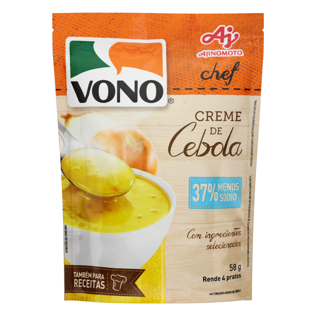 imagem de SOPA VONO 58G CREME DE CEBOLA MENOS SODIO