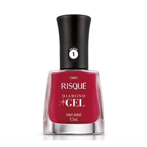 imagem de ESMALTE RISQUE DIAMOND GEL 9,5ML VINHO BORDO