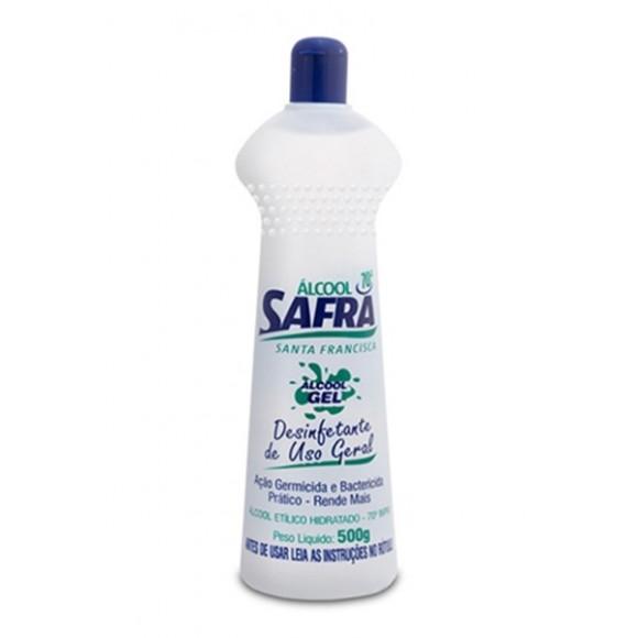 imagem de ALCOOL GEL SAFRA 500G - 70 INPM BACTERICIDA