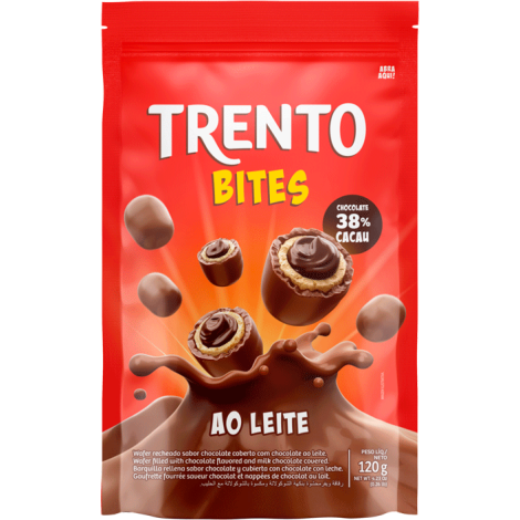 imagem de TRENTO CHOC WAFER BITES 120G AO LEITE