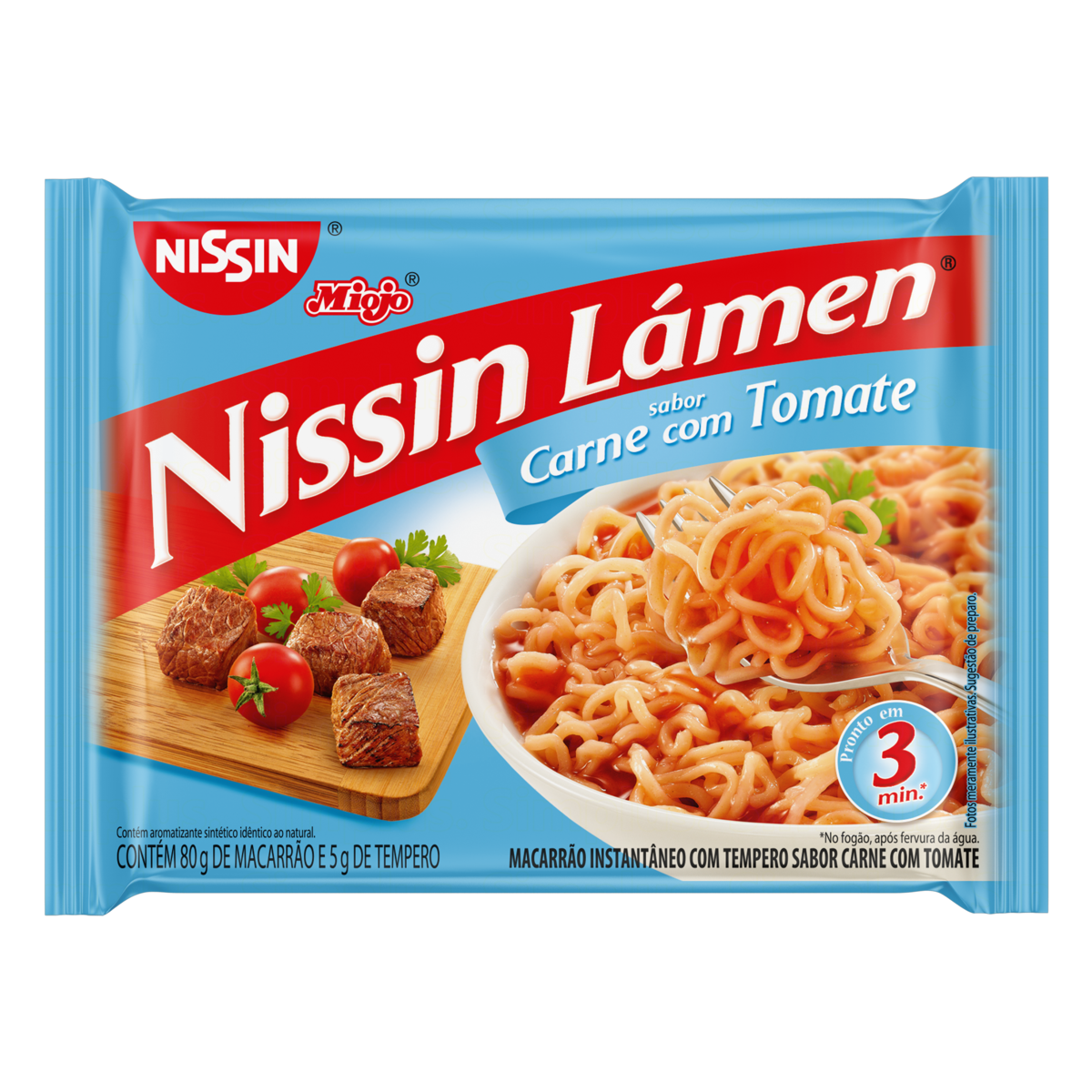 imagem de NISSIN LAMEN 85G CARNE C  TOMATE