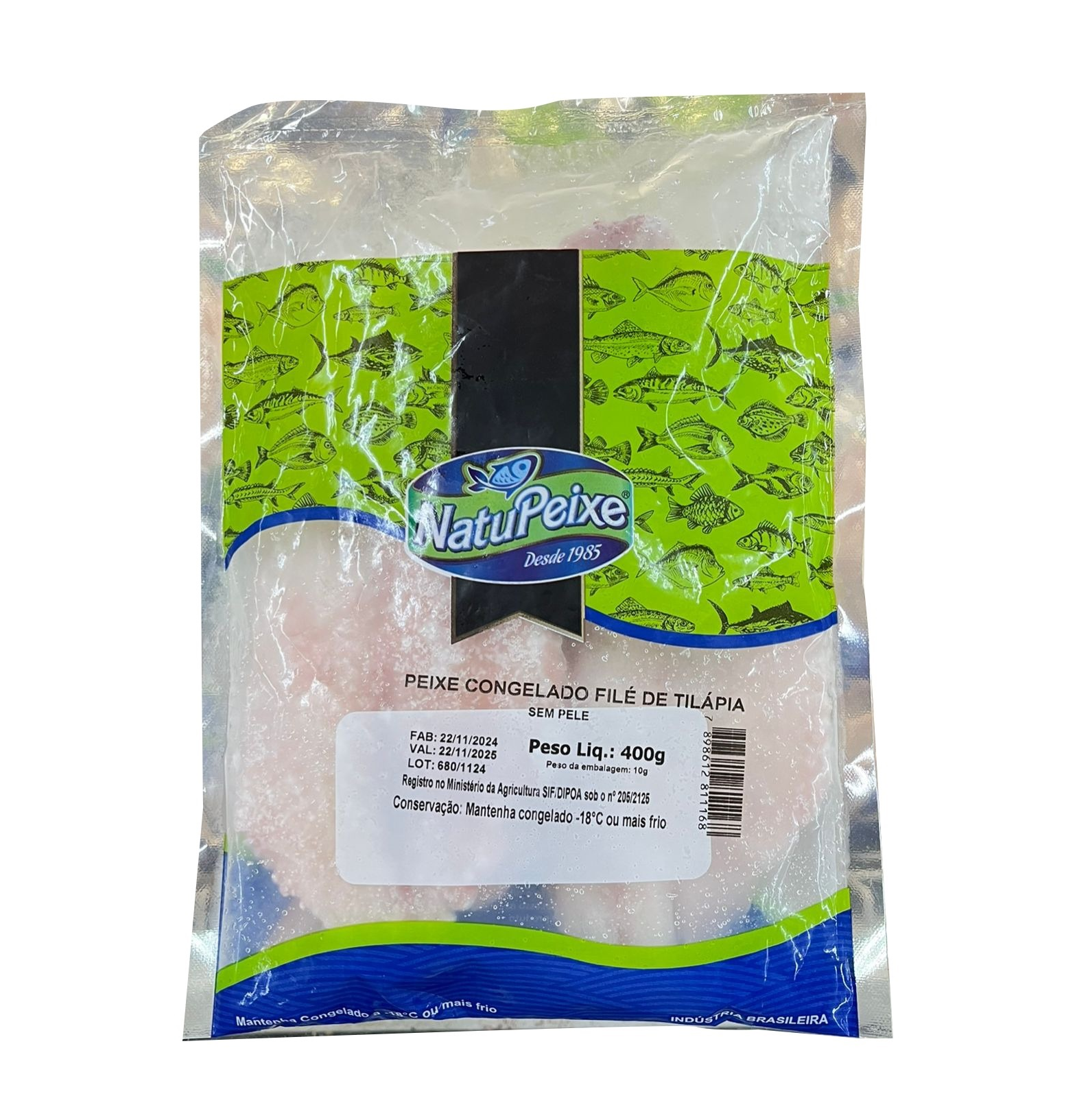 imagem de FILE DE TILAPIA NATUPEIXE 400G IQF