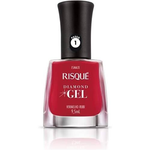 imagem de ESMALTE RISQUE DIAMOND GEL 9,5ML VINHO RUBI