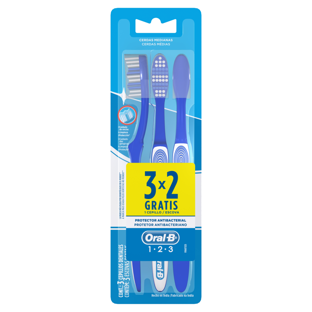 imagem de ESCOVA DENTAL ORAL-B 1 2 3 LV3 PG2