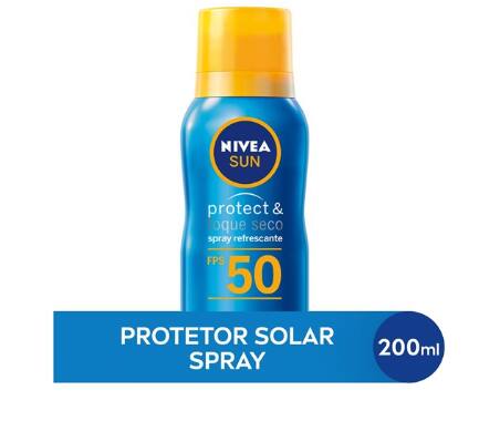 imagem de PROT SOL NIVEA SUN 200ML FPS50 AER PROTEC TOQUE SE