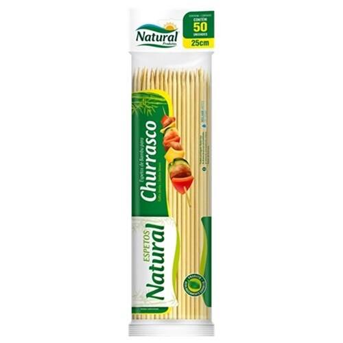 imagem de ESPETO BAMBU NATURAL C/ 50UN