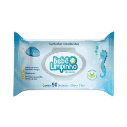 imagem de TOALHA UMED BEBE LIMPINHO PREMIUM C/90UN