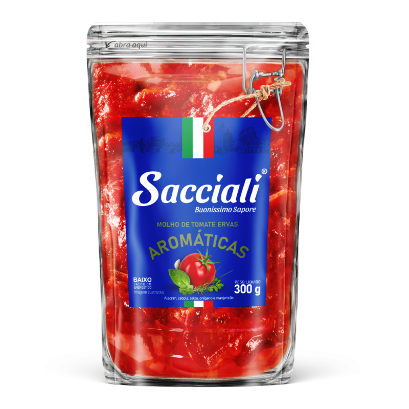 imagem de MOLHO TOM SACCIALI 300G ERVAS AROMAT SACHE
