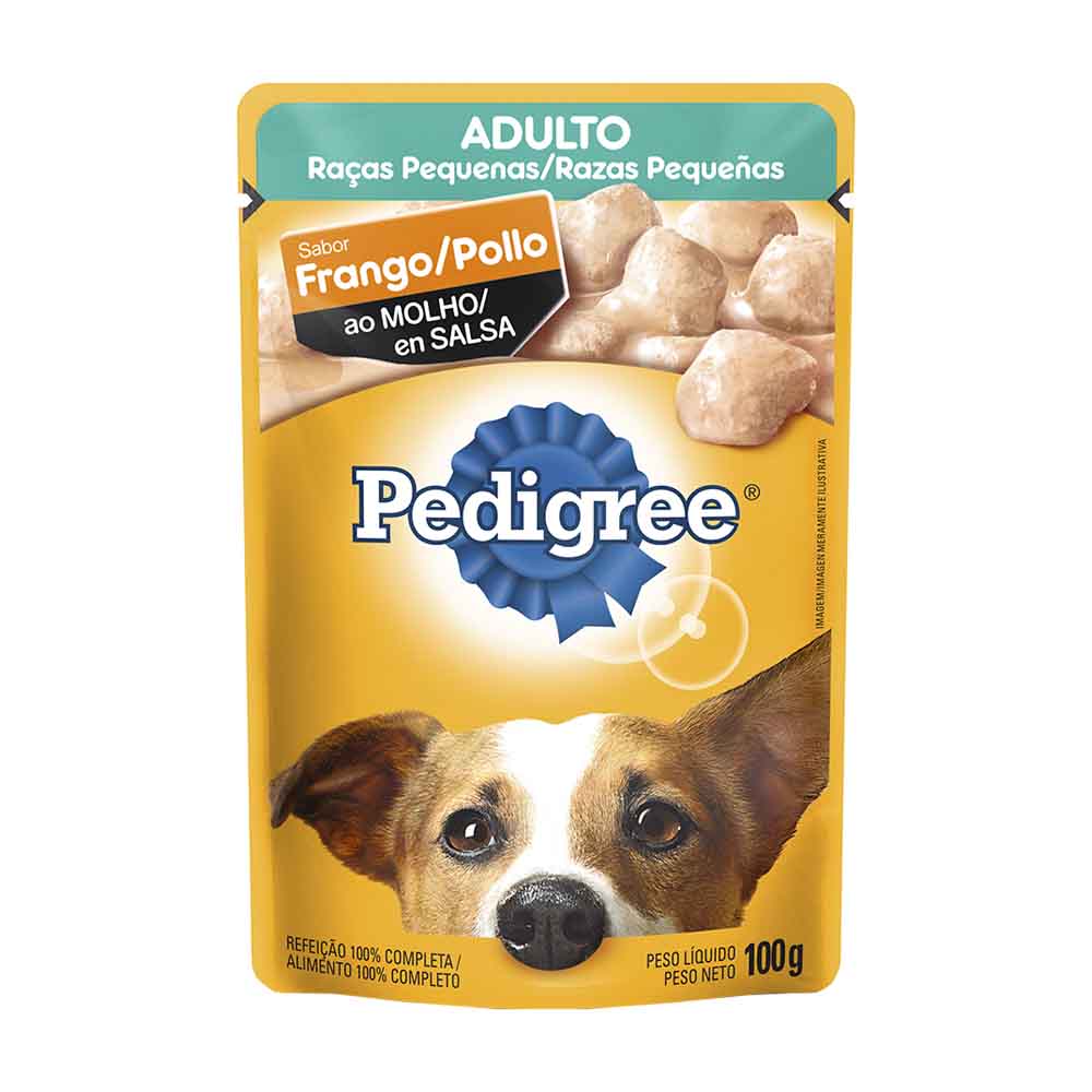 imagem de PEDIGREE 100G FRANGO ADULTO R. PEQ LV12PG10