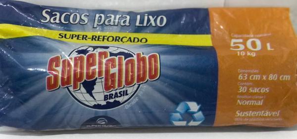 imagem de SACOS P  LIXO SUPER GLOBO 50 LTS C/30 REFORCADO