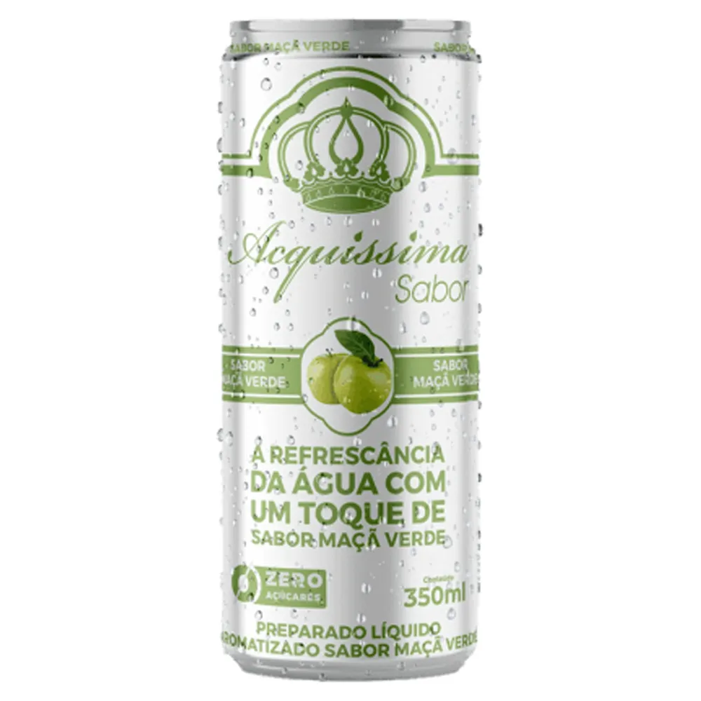 imagem de AGUA SABORIZADA ACQUISSIMA 350ML MACA VERDE LATA