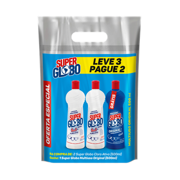 imagem de PACK 2 CLORO AT + 1 MULT ORIG SUPER GLOBO